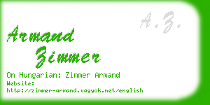 armand zimmer business card